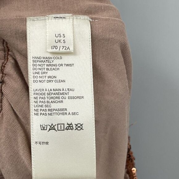 Free People Metallic Bronze Morelia Sequin High Waist Pull-On Jogger Pants Small - Picture 6 of 7